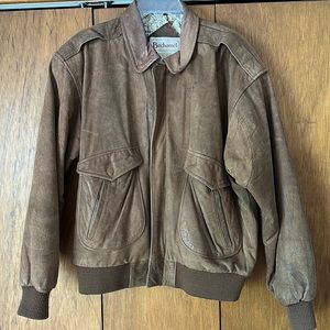 Bechamel Leather Bomber Jacket, Size M